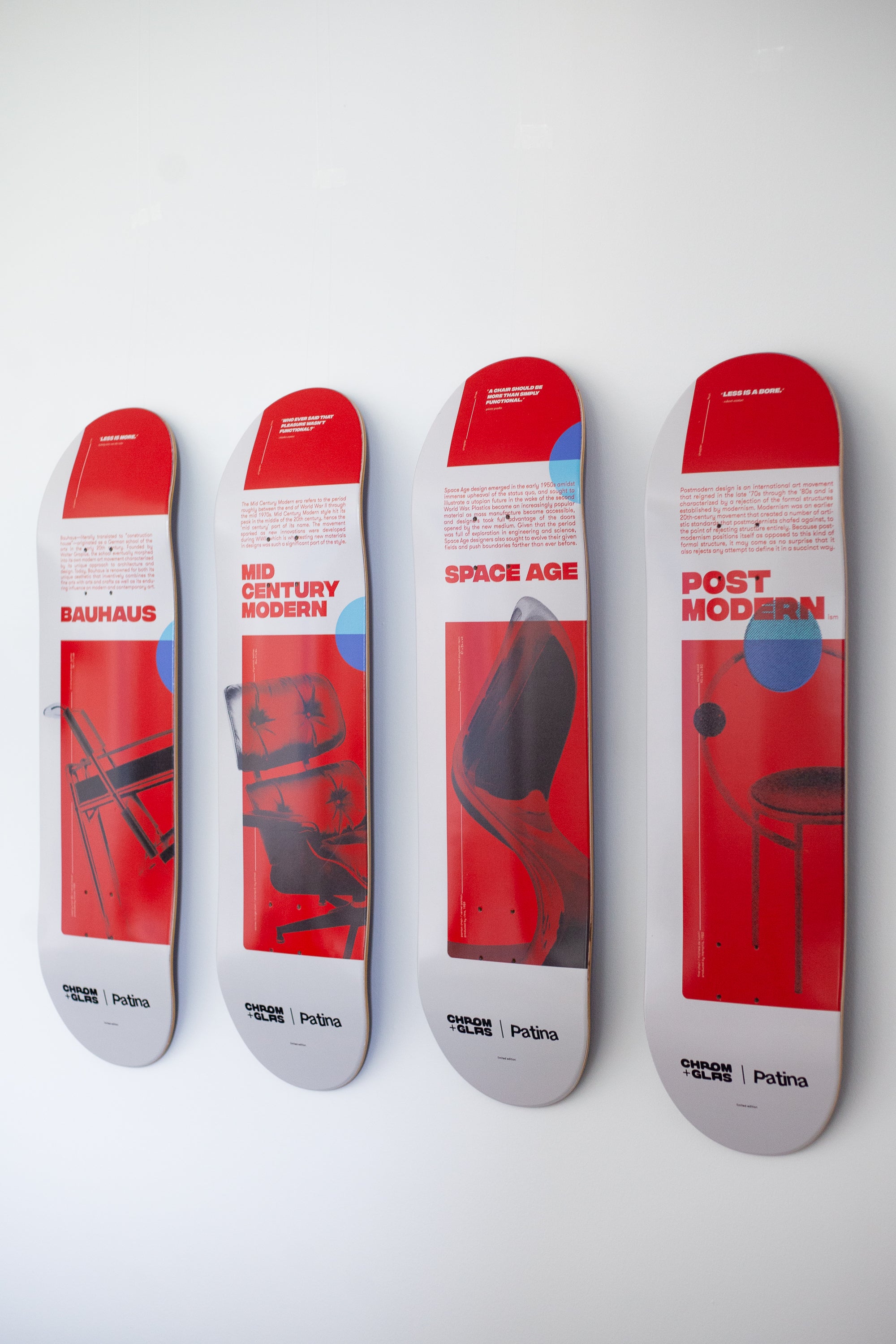 Patina x Chrom+Glas | Skateboard | Mid Century