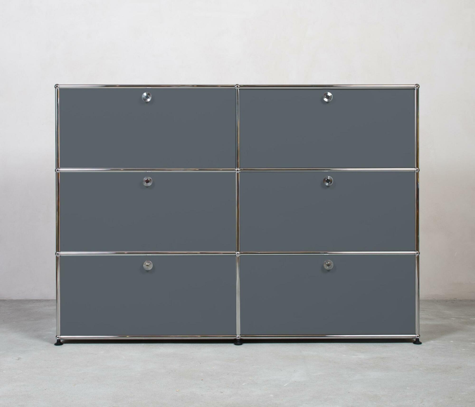 USM Haller | Highboard | 2x3 Fächer mit Klappen