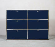 USM Haller | Highboard | 2x3 Fächer mit Klappen